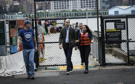 Prince William meets students working on the Billion Oyster Project