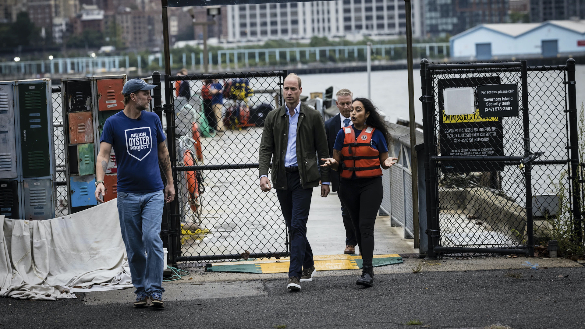 Prince William meets students working on the Billion Oyster Project